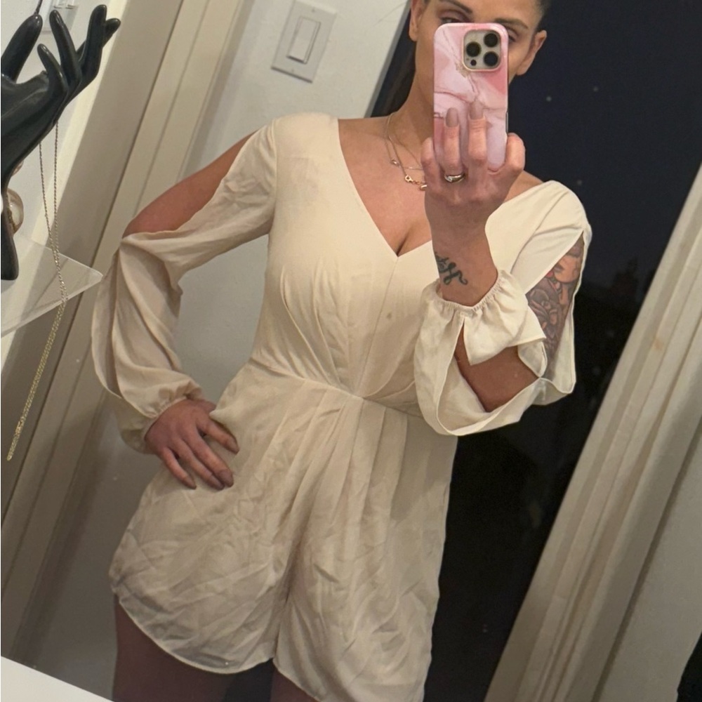 Ark & Co Elegant Cream romper